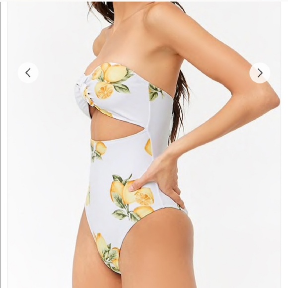 Forever 21 For Love of Lemons one piece swimsuit - Picture 2 of 3